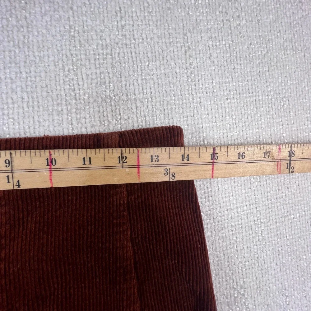 Mi Ami Francescas Rust Brown Corduroy Mini Skirt Small WS30207 High Waist A-Line